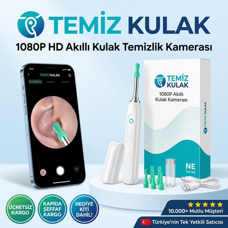 Temiz Kulak Pro - 1080P HD Akıllı Kulak Temizlik Kamerası